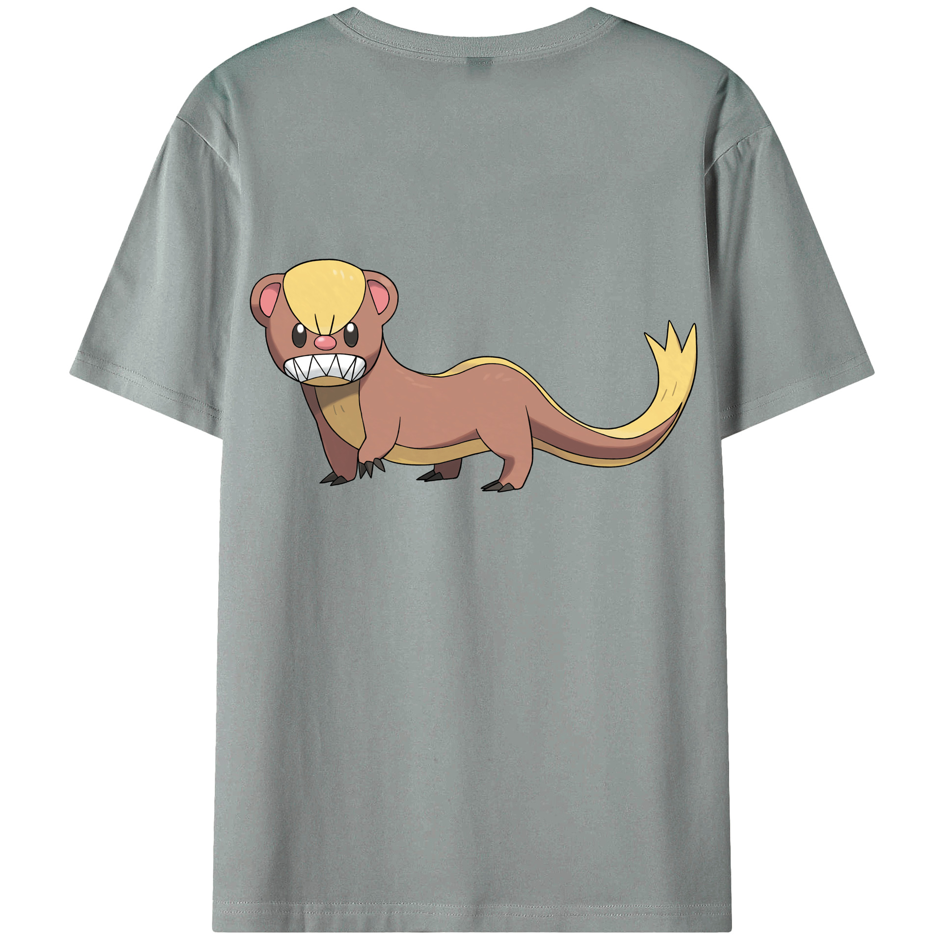 （画像用） ポケットモンスター Pokémon 綿100％ メンズ半袖Tシャツ（バックプリント） 通気性